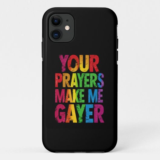 Coques Case-Mate iPhone Vos prières me rendent plus gai Drapeau de la fier (Dos)