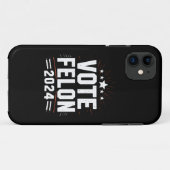 Coques Case-Mate iPhone Vote Felon Trump Élections 2024 amusantes Vote (Dos (Horizontal))