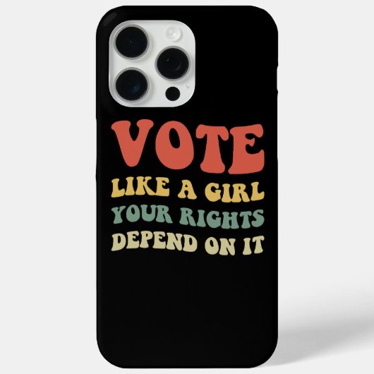 Coques Case-Mate iPhone Votez comme une fille, vos droits en dépendent IV (Verso)