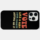 Coques Case-Mate iPhone Votez comme une fille, vos droits en dépendent IV (Verso (horizontal))
