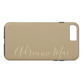 Coques Case-Mate iPhone Votre Autographe Moderne Elégant Script Nom Khaki (Dos (Horizontal))