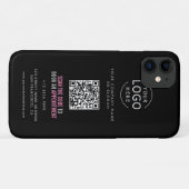 Coques Case-Mate iPhone Votre Carte de visite de logo avec code QR (Dos (Horizontal))