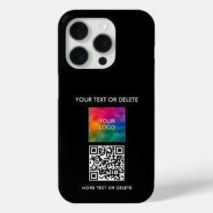 Coque iPhone 15 Pro Votre code QR Téléchargez le logo de l'entreprise 