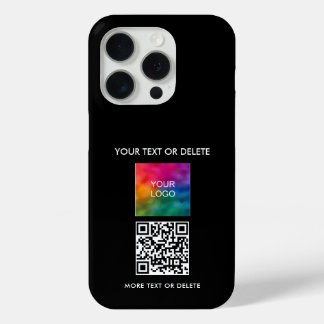 Coque iPhone 15 Pro Votre code QR Téléchargez le logo de l'entreprise