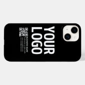 Coques Case-Mate iPhone Votre logo avec code QR et texte modifiables (Verso (horizontal))