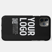 Coques Case-Mate iPhone Votre logo avec code QR et texte modifiables (Dos (Horizontal))