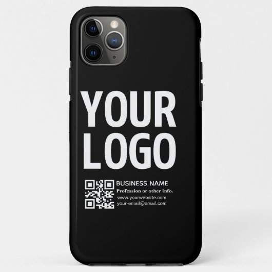Coques Case-Mate iPhone Votre logo avec code QR et texte modifiables (Dos)