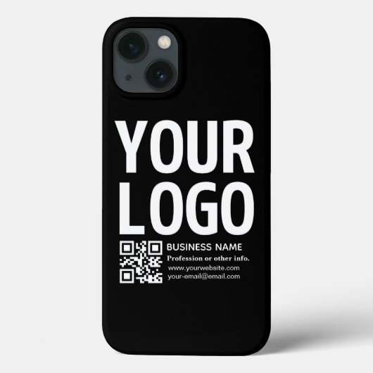 Coques Case-Mate iPhone Votre logo avec code QR et texte modifiables (Verso)