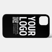 Coques Case-Mate iPhone Votre logo avec code QR et texte modifiables (Verso (horizontal))