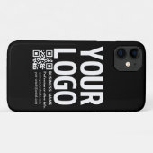 Coques Case-Mate iPhone Votre logo avec code QR et texte modifiables (Dos (Horizontal))