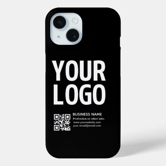 Coques Case-Mate iPhone Votre logo avec code QR et texte modifiables (Verso)