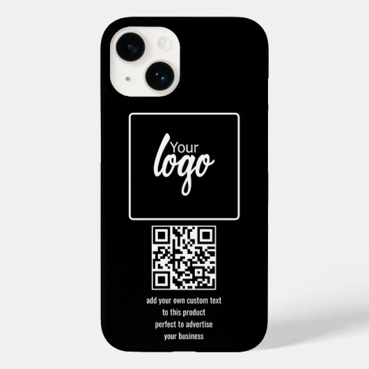 Coques Case-Mate iPhone Votre logo d'entreprise Code QR et texte (Verso)