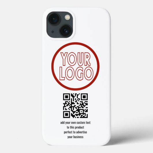 Coques Case-Mate iPhone Votre logo d'entreprise Code QR et texte (Verso)