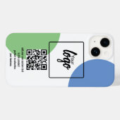 Coques Case-Mate iPhone Votre logo d'entreprise Code QR et texte (Verso (horizontal))