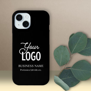 Coque Pour iPhone 15 Votre Logo Et Nom D'Entreprise Etc. Texte Personna