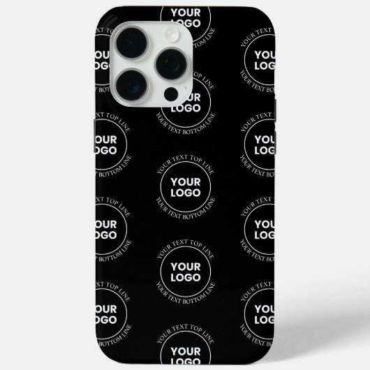 Coques Case-Mate iPhone Votre logo et votre texte modifiable | Motif répét (Verso)
