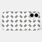 Coques Case-Mate iPhone Votre logo | Motif répété de substitution simple (Verso (horizontal))