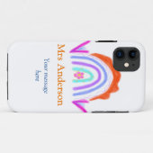 Coques Case-Mate iPhone Votre message e ajouter nom de texte rainbow profe (Dos (Horizontal))