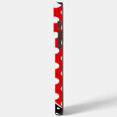Coques Case-Mate iPhone Votre Monogramme Pois élégant Rouge Noir Blanc (Verso / Gauche)