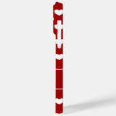 Coques Case-Mate iPhone Votre Nom, Coeurs Blancs Sur Rouge (Verso / Gauche)