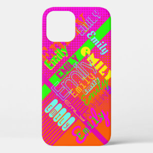 Case-Mate iPhone Case Votre nom Couleurs amusantes inspirées des année