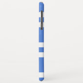 Coques Case-Mate iPhone Votre nom Français Bleu et Blanc Double Grilles (Dos/Gauche)