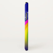 Coques Case-Mate iPhone Votre nom lettre arc en ciel bleu rose (Dos/Droite)