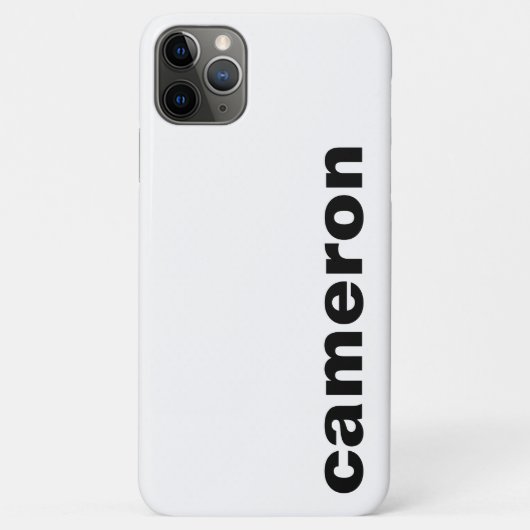 Coques Case-Mate iPhone Votre nom Moderne Blanc (Dos)