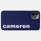 Coques Case-Mate iPhone Votre nom Moderne Marine (Dos (Horizontal))