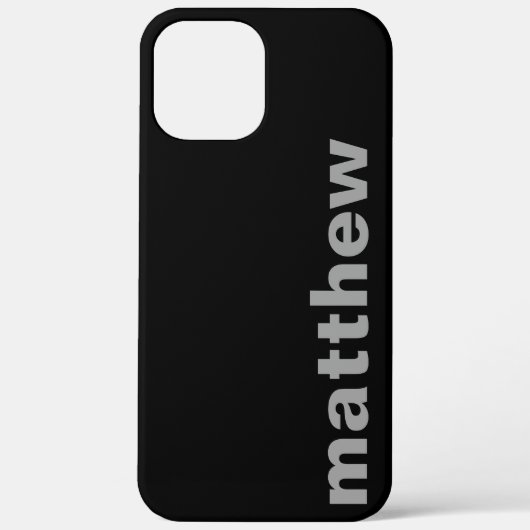 Coques Case-Mate iPhone Votre nom Moderne Noir (Verso)