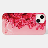 Coques Case-Mate iPhone Votre nom Orchidée rouge rose (Verso (horizontal))