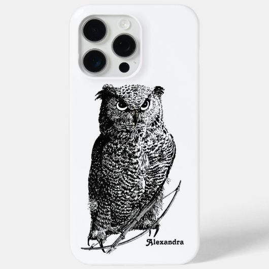 Coques Case-Mate iPhone Votre nom ou citation Chouette Bow et Flèche (Verso)