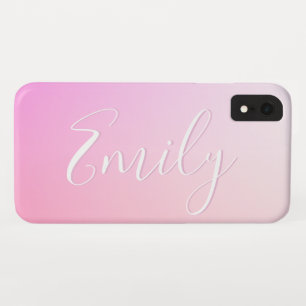 Case-Mate iPhone Case Votre nom ou mot Dégradé ombré rose