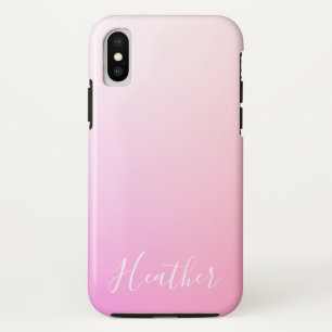 Case-Mate iPhone Case Votre nom ou mot Dégradé ombré rose