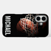Coques Case-Mate iPhone Votre nom personnalisable Basketball Artwork (Verso (horizontal))