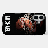 Coques Case-Mate iPhone Votre nom personnalisable Basketball Artwork (Verso (horizontal))