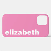 Coques Case-Mate iPhone Votre nom rose (Verso (horizontal))