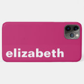 Coques Case-Mate iPhone Votre nom rose chaud (Dos (Horizontal))