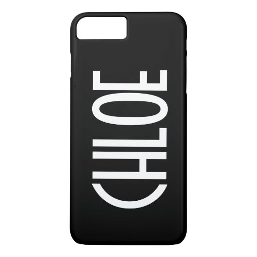 Coques Case-Mate iPhone Votre nom, texte gras blanc | Noir (Dos)