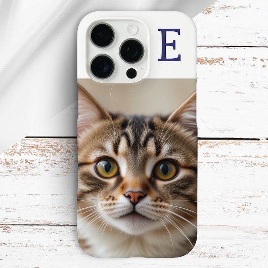 Coques Case-Mate iPhone Votre photo de chat stylée et monogrammée