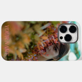 Coques Case-Mate iPhone Votre photo et votre nom simples (Verso (horizontal))