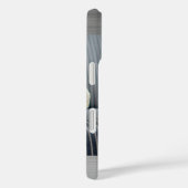 Coques Case-Mate iPhone Votre Photo, Faux Silver Metal & Script Nom (Verso / Droite)