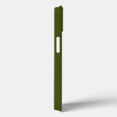 Coques Case-Mate iPhone Votre texte garde le calme et sur vert olive (Verso / Droite)