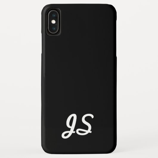 Coques Case-Mate iPhone Votre texte, script simple de style rétro | Noir (Dos)
