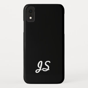 Case-Mate iPhone Case Votre texte, script simple et rétro Noir