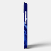 Coques Case-Mate iPhone Votre texte sur Keep Calm on Navy Blue Racing Flam (Verso / Gauche)