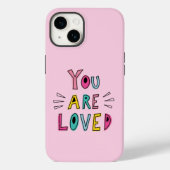 Coques Case-Mate iPhone Vous Êtes Aimé Citation Motivationnelle Rose (Verso)