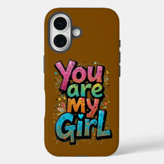 Coques iPhone 16 Vous êtes ma fille - Vibrant Love Graffiti Art