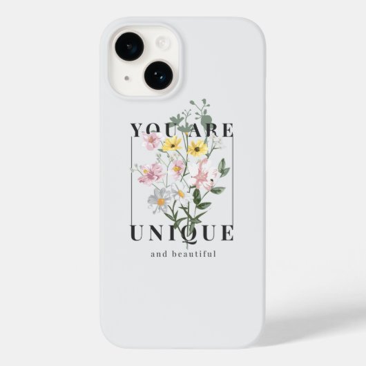 Coques Case-Mate iPhone Vous êtes un Slogan floral unique (Verso)