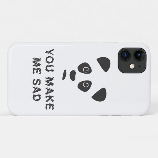 Coques Case-Mate iPhone Vous me rendez triste. Panda triste. (Dos (Horizontal))